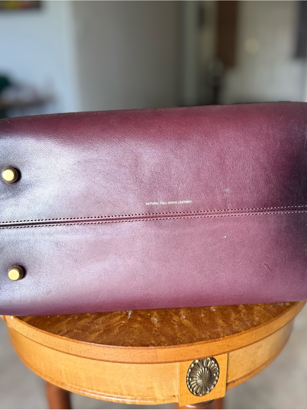 Soft Empire Carryall Bag 40 Coach Leather Satchel Bag in Burgundy - Picture 6 of 14